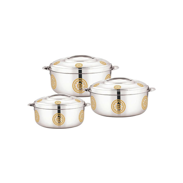 Stride Simone Gold Stainless Steel Hot Pot 3 Pcs Set (3.5L + 5L + 7.5L)