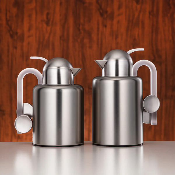 Vacuum Flask 2-Piece Set – Matte Nickel & Frost – 1L + 1.5L