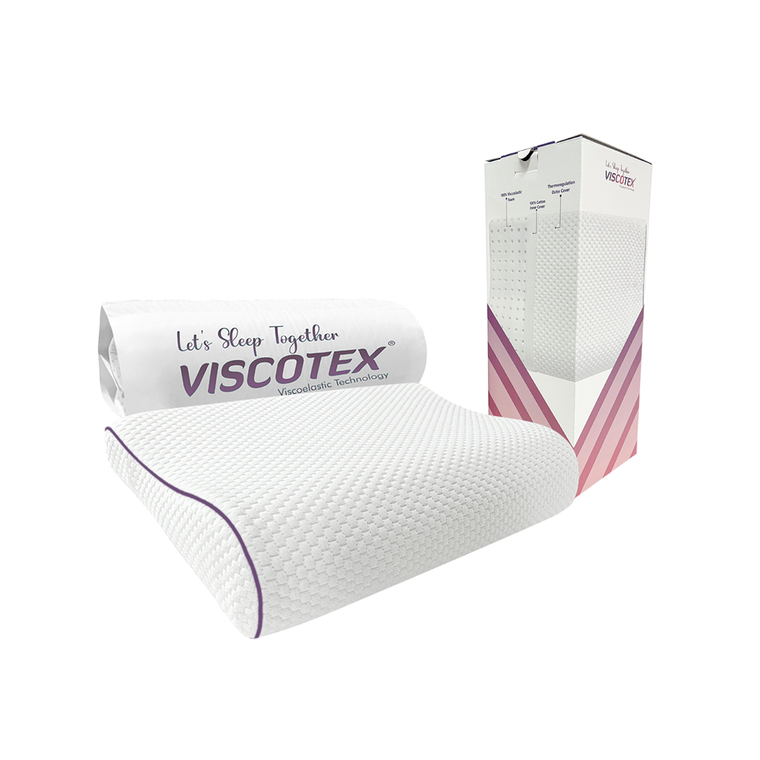 Viscotex Curved Orthopedic Pillow 60x43x11/9 Cm | VOE21 | Home & Linen | Home & Linen, Pillows |Image 1