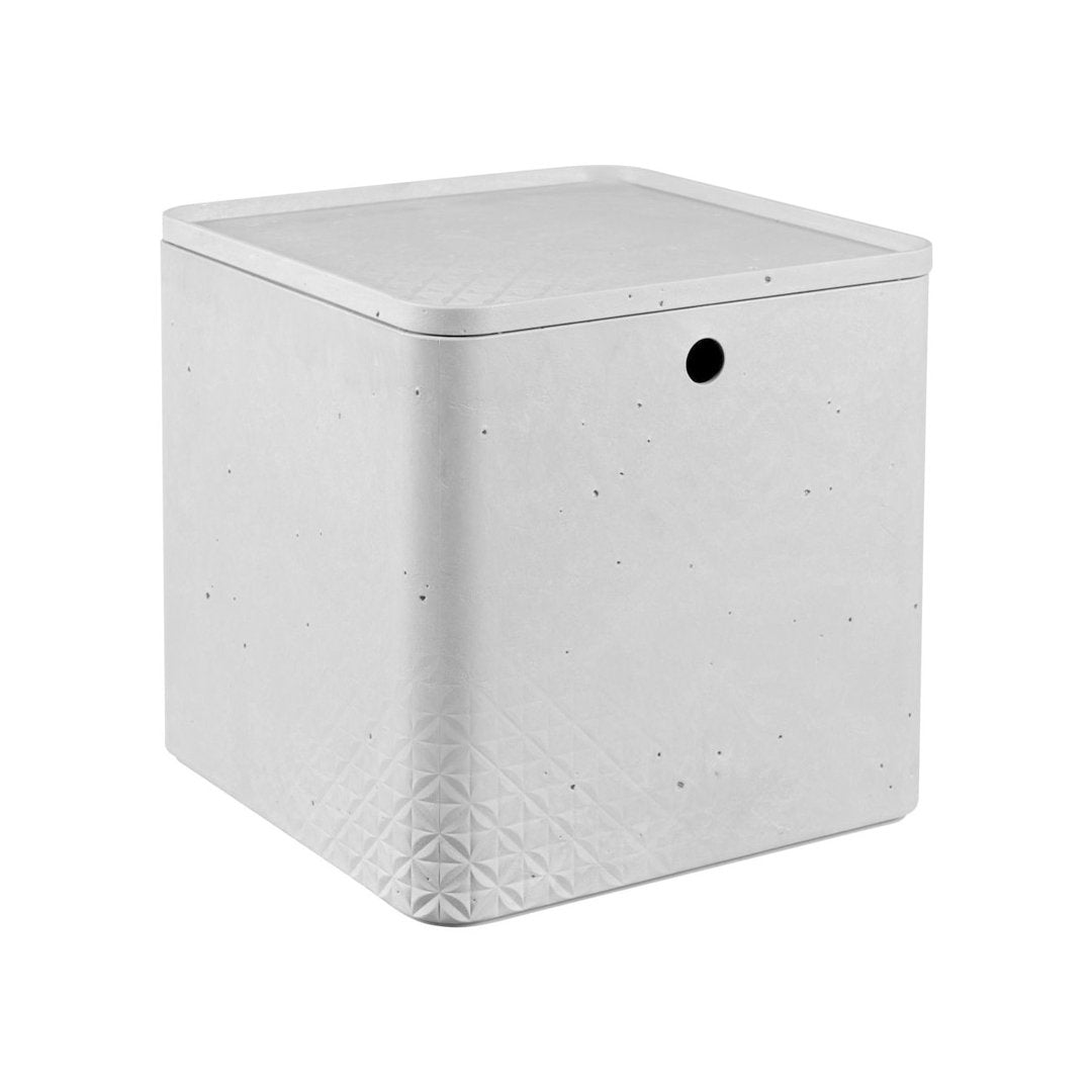 Curver Beton Xl Cube+Lid Lgray 04779-021-00 | 04779-021-00 | Laundry & Cleaning | Laundry & Cleaning, Plastic wear |Image 1