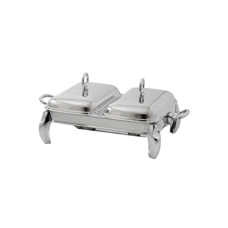 Mat Steel Double Rectangle Silver Chaffing Dish | 1014S | Cooking & Dining, Serveware |Image 1