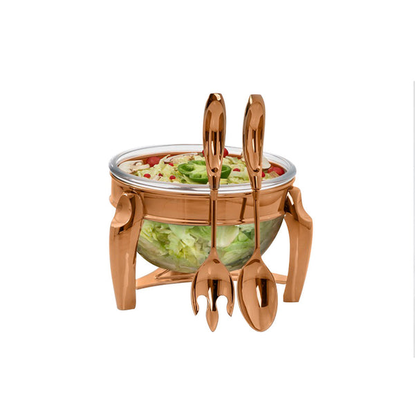 Mat Steel Rose Gold Salad Set | 1091RG | Cooking & Dining, Serveware |Image 1