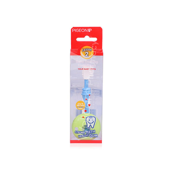 Pigeon Blue Training Tooth Brush - Lesson 2 | '11785 | Baby Care | Baby Care |Image 1