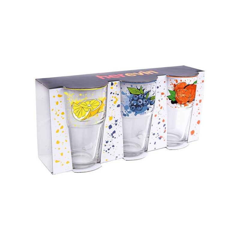 Herevin 350 Cc Decorated Glass Tumbler Set | 131606-001 | Cooking & Dining, Glassware |Image 1