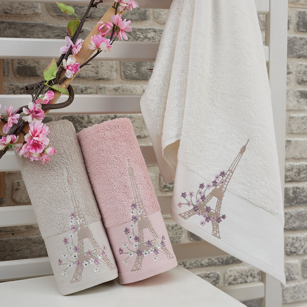 100% Cotton Terry Towel Set   2019-12-Pink
