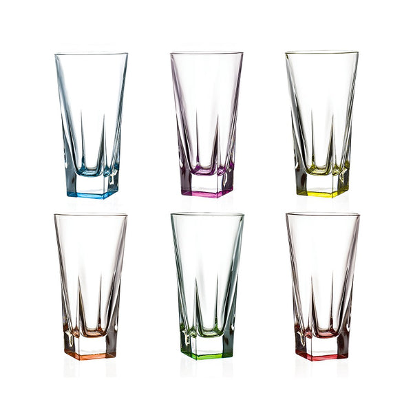 Fusion Set 6 Pcs Tumblers - Hb - Coloured - Rcr Trends - 25993020006 | '25993020006 | Cooking & Dining, Glassware |Image 1