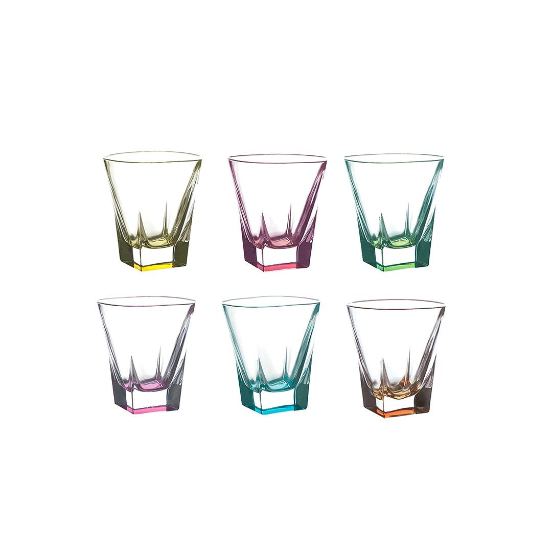 Fusion Set 6 Pcs Liqueur Tumblers -5 - Coloured - Rcr Trends - 26013020006 | '26013020006 | Cooking & Dining, Glassware |Image 1