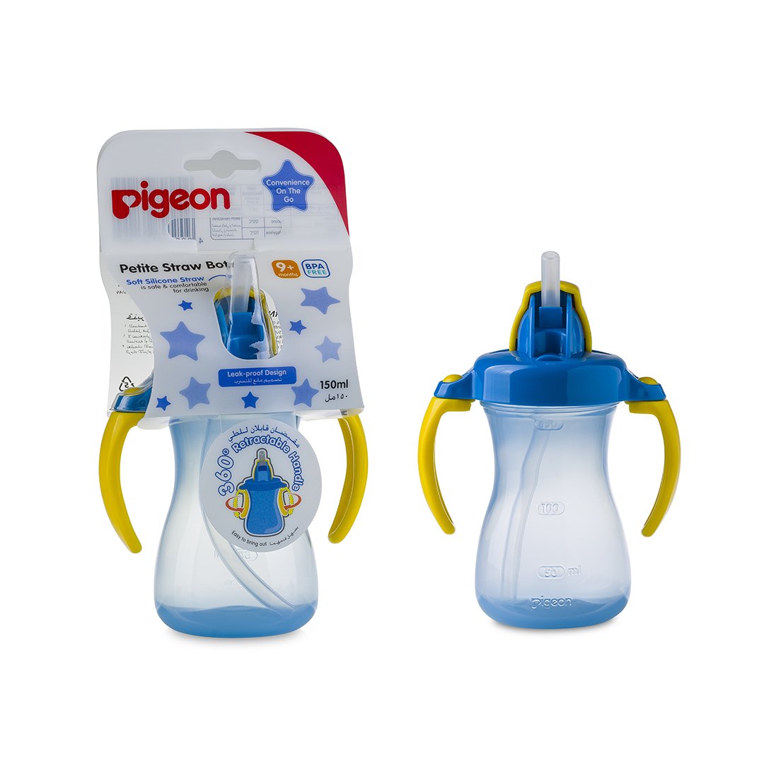Pigeon Petite Straw Bottle 150Ml Blue 26149Pi | 26149PI | Baby Care | Baby Care |Image 1