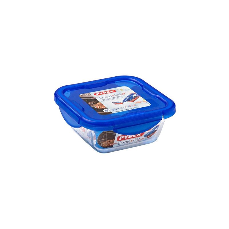 Pyrex 0.8L Cook & Go Glass Square Dish With Lid Pyrex 0.8L Cook & Go Glass Square Dish With Lid