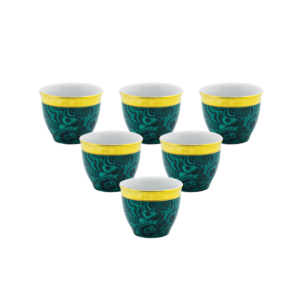 Depos Set 6 Arabic Coffee | 4-MALACHITE | Cooking & Dining | Coffee Cup, Cooking & Dining, Glassware, Tea Cup |Image 1