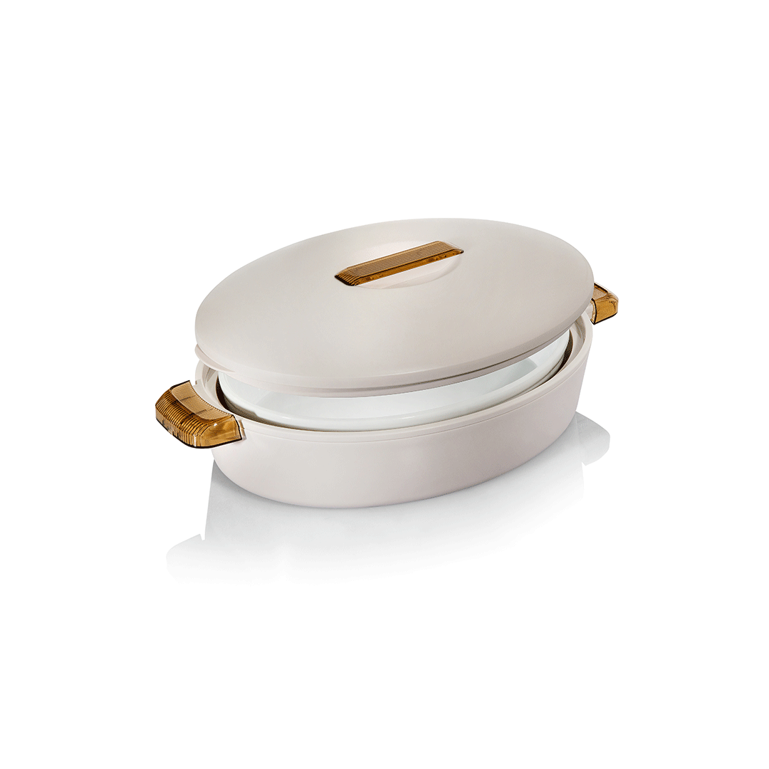 Enjoy Oval Insulated Container Colorado 2.8L-White/Amber | 423333.01 | Cooking & Dining, Hot Pots |Image 1