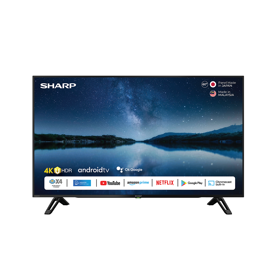 Sharp 60" 4K Uhd Android Tv | 4T-C60DK1X | Electronics | 4K UHD, Electronics, Tvs |Image 1