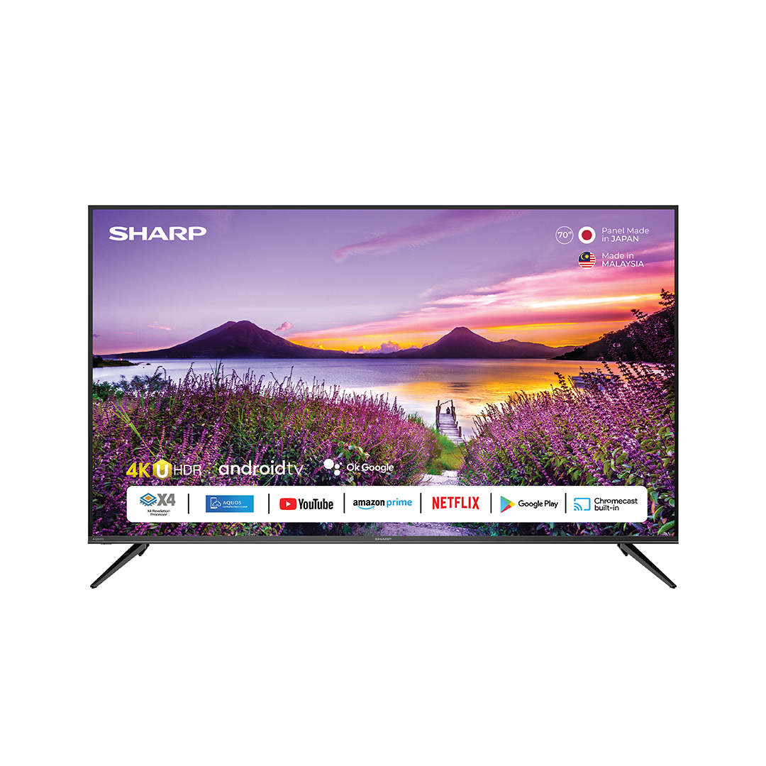 Sharp 70" 4K Uhd Android Tv | 4T-C70DK1X | Electronics | 4K UHD, Electronics, Tvs |Image 1