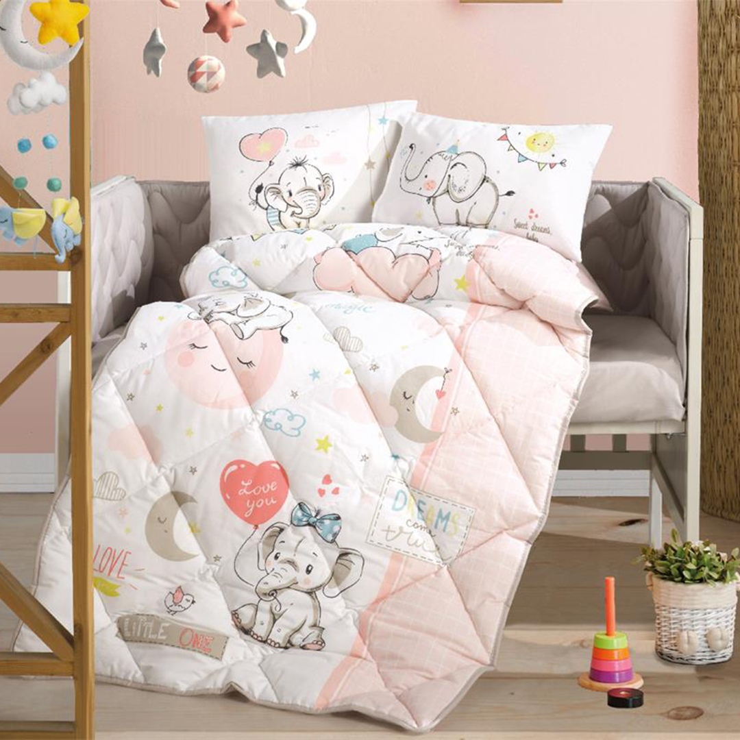 Ranforce Baby Bedding Set 6Pcs Sweet Dreams Powder (Single) | '7149610 | Home & Linen | Bed Covers, Comforters, Home & Linen |Image 1
