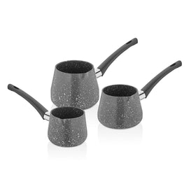EWs - 3pcs Non-Stick Pot Set (Black) 7566