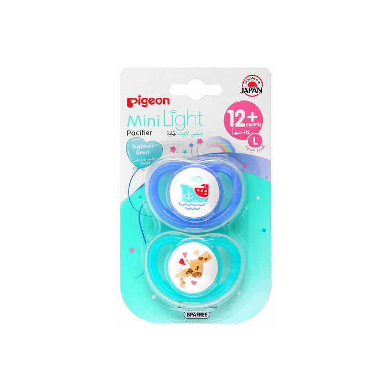 Pigeon 2 Pieces Minilight Pacifier - Boy Ship & Giraffe