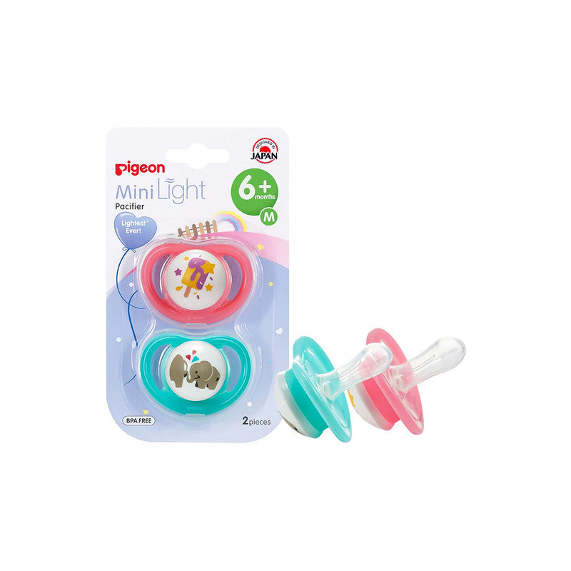 Pigeon 2 Pieces Minilight Pacifier - Girl Ice Cream & Elephant