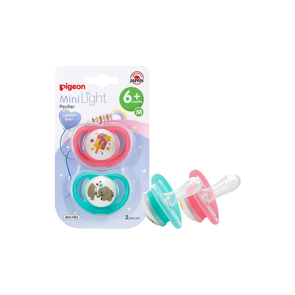 Pigeon 2 Pieces Minilight Pacifier - Girl Ice Cream & Elephant | '78263 | Baby Care | Baby Care |Image 1
