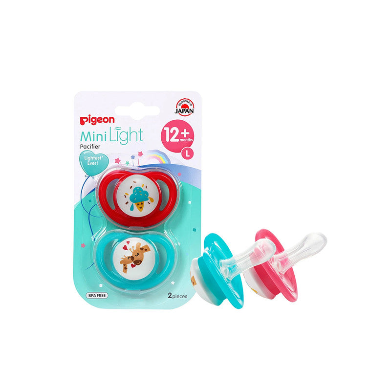 Pigeon 2 Pieces Minilight Pacifier - Girl Ice Cream & Giraffe