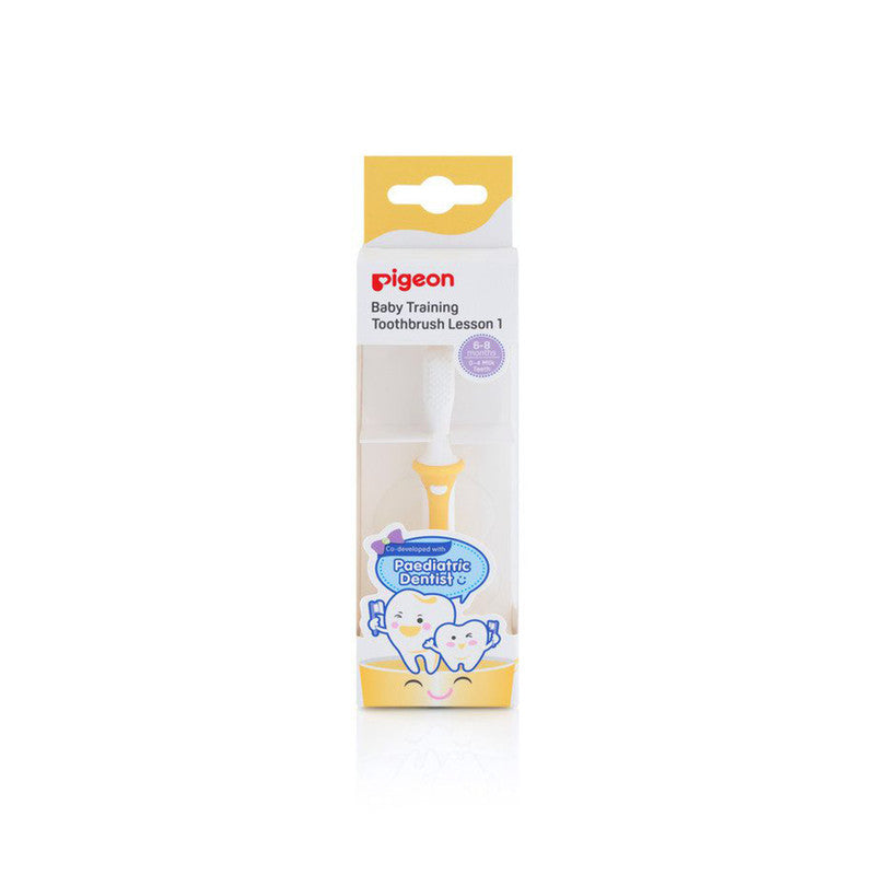 Pigeon Milk Teeth Yellow Training Tooth Brush - Lesson 1