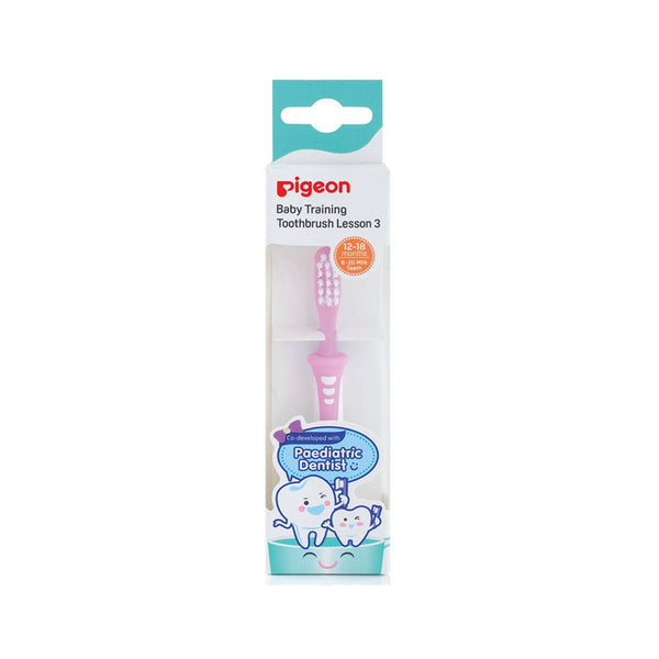 Pigeon Pink Training Tooth Brush - Lesson 3 | '78341 | Baby Care | Baby Care |Image 1