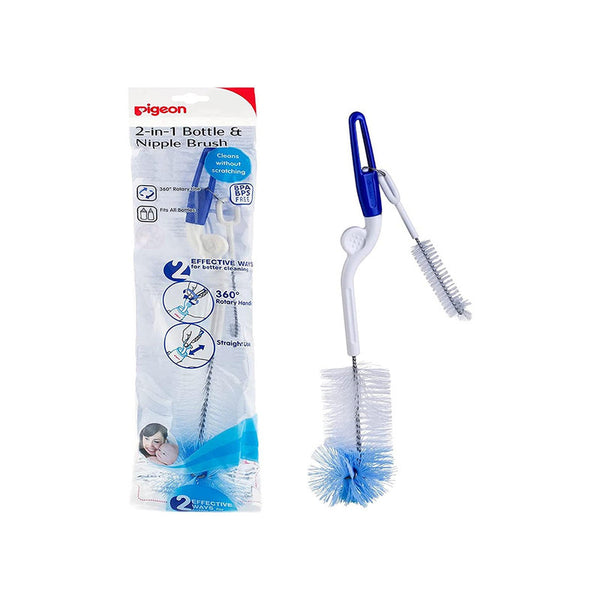 Pigeon 2-In-1 Bottle & Nipple Brush | '78426 | Baby Care | Baby Care |Image 1