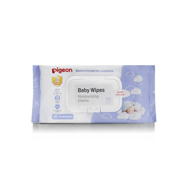 Pigeon Baby Wipes Moisturizing Cloths 70 Sheets | '79493 | Baby Care | Baby Care |Image 1