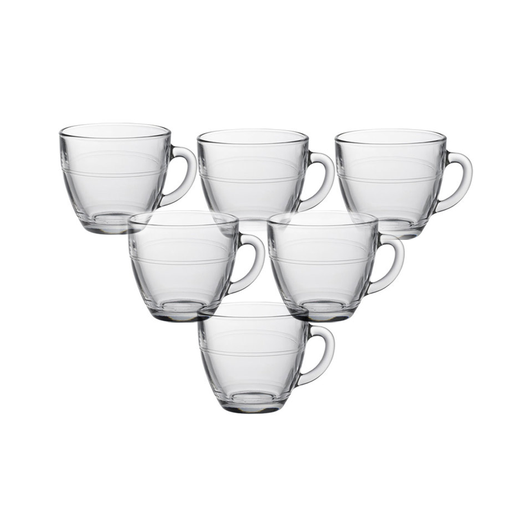 Duralex Gigogne 6 Cup And Saucer Set | 9007AS12A0111 | Cooking & Dining, Glassware, Tea Cup |Image 1