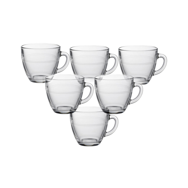 Duralex Gigogne 6 Cup And Saucer Set | 9007AS12A0111 | Cooking & Dining, Glassware, Tea Cup |Image 1