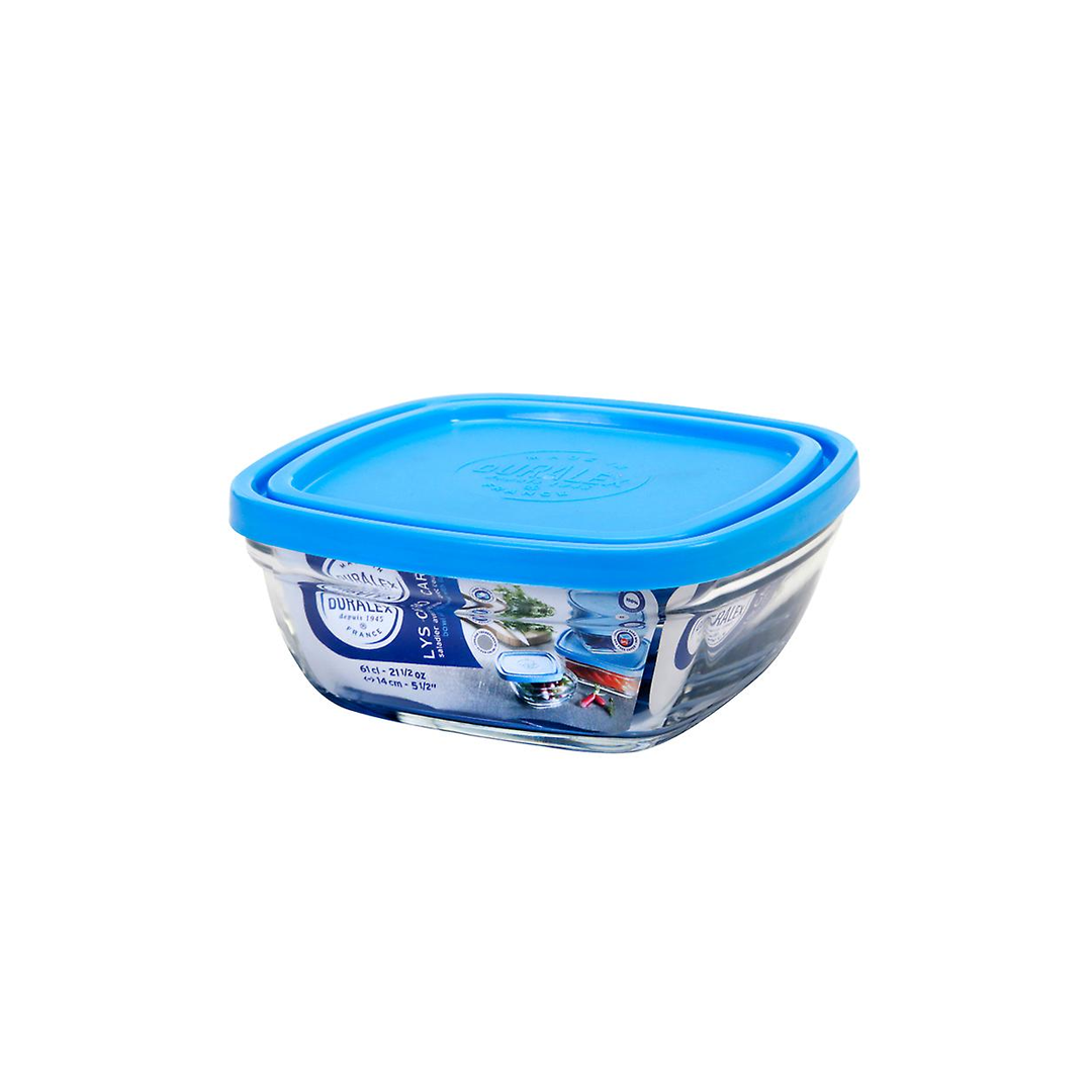 Duralex Freshbox Square 5.5" W/ Blue Lid | 9021AM06A1111 | Cooking & Dining | Containers & Bottles, Cooking & Dining |Image 1