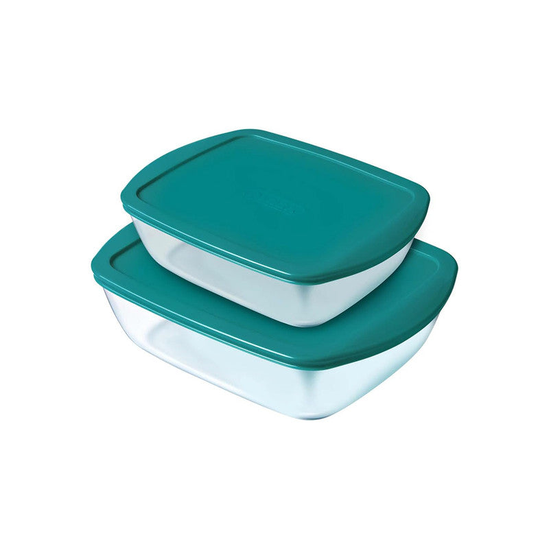 Pyrex Rectangular Storage Dish With Lid 2 Pieces Set