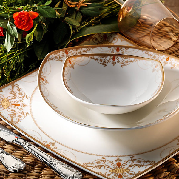 Royal Queen Porcelain 83Pcs Dinner Set 30054