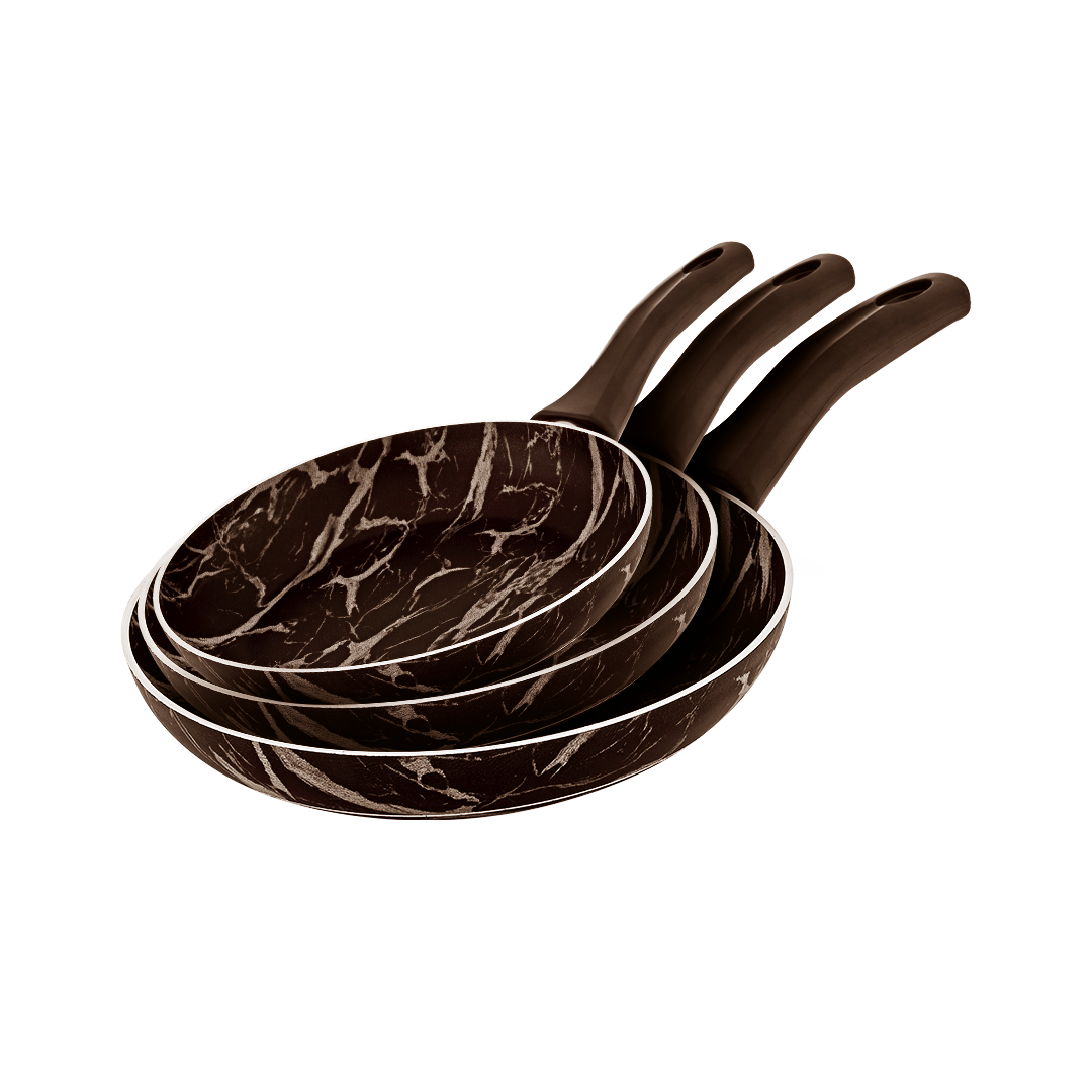 Bonera 3Pc Frying Pan Set 20-24-28Cm Brown Bonera 3Pc Frying Pan Set 20-24-28Cm Brown