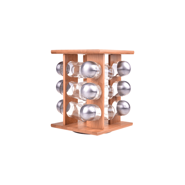 Fontina - Rotating Spice Rack With 12 Bottles   Bbfo01