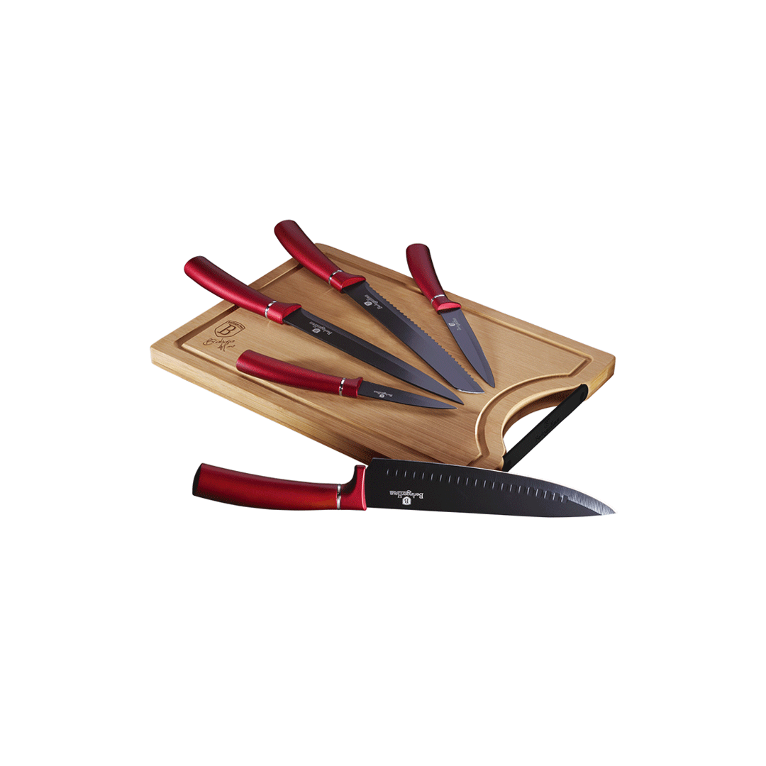 Berlingerhaus 6Pc Knife Set W/ Bamboo Cutting Board    Bh-2552 | BH/2552 | Cooking & Dining, Knives & Chopping Boards |Image 1
