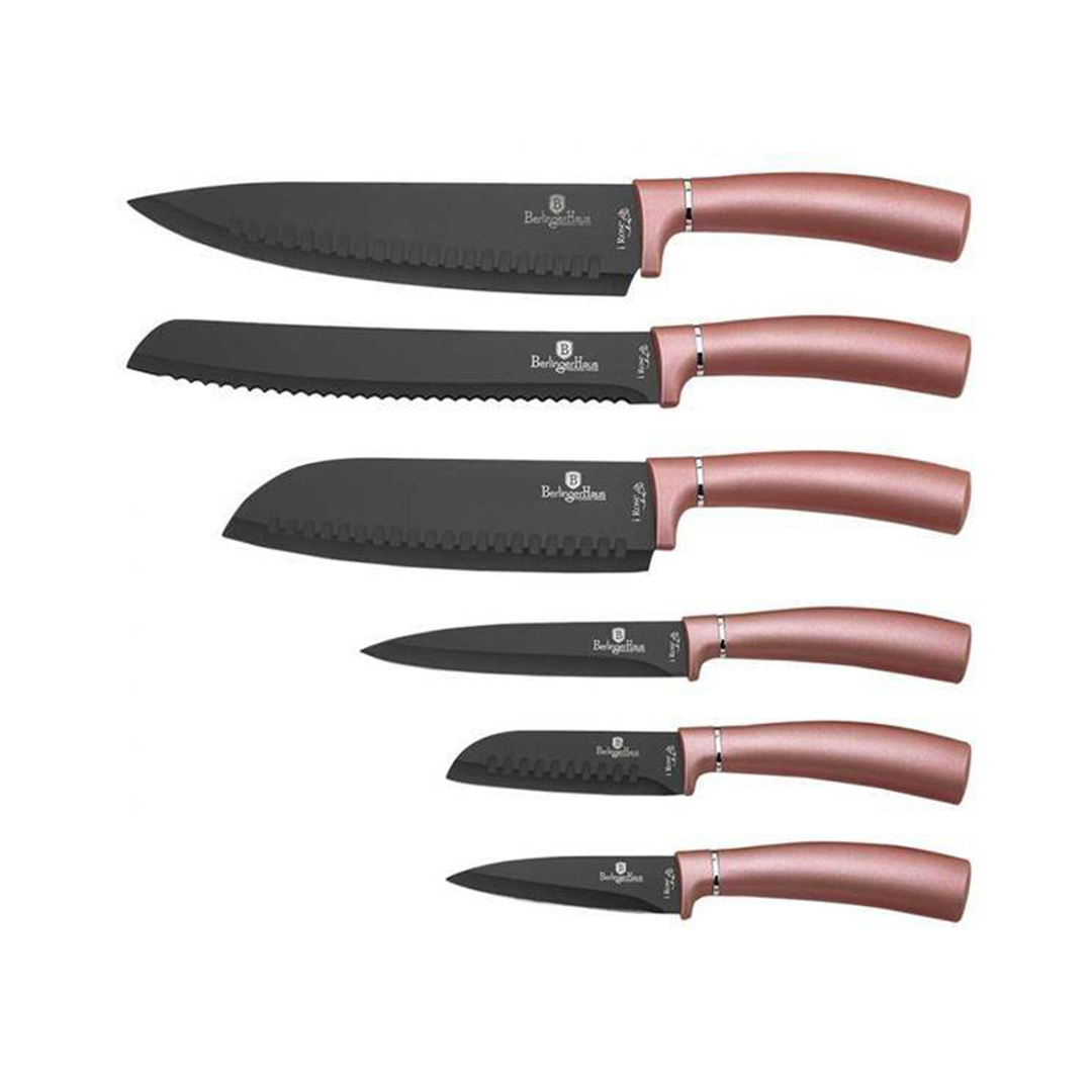 Berlingerhaus 6Pc Knife Set Pink   Bh-2557 | BH/2557 | Cooking & Dining, Knives & Chopping Boards |Image 1