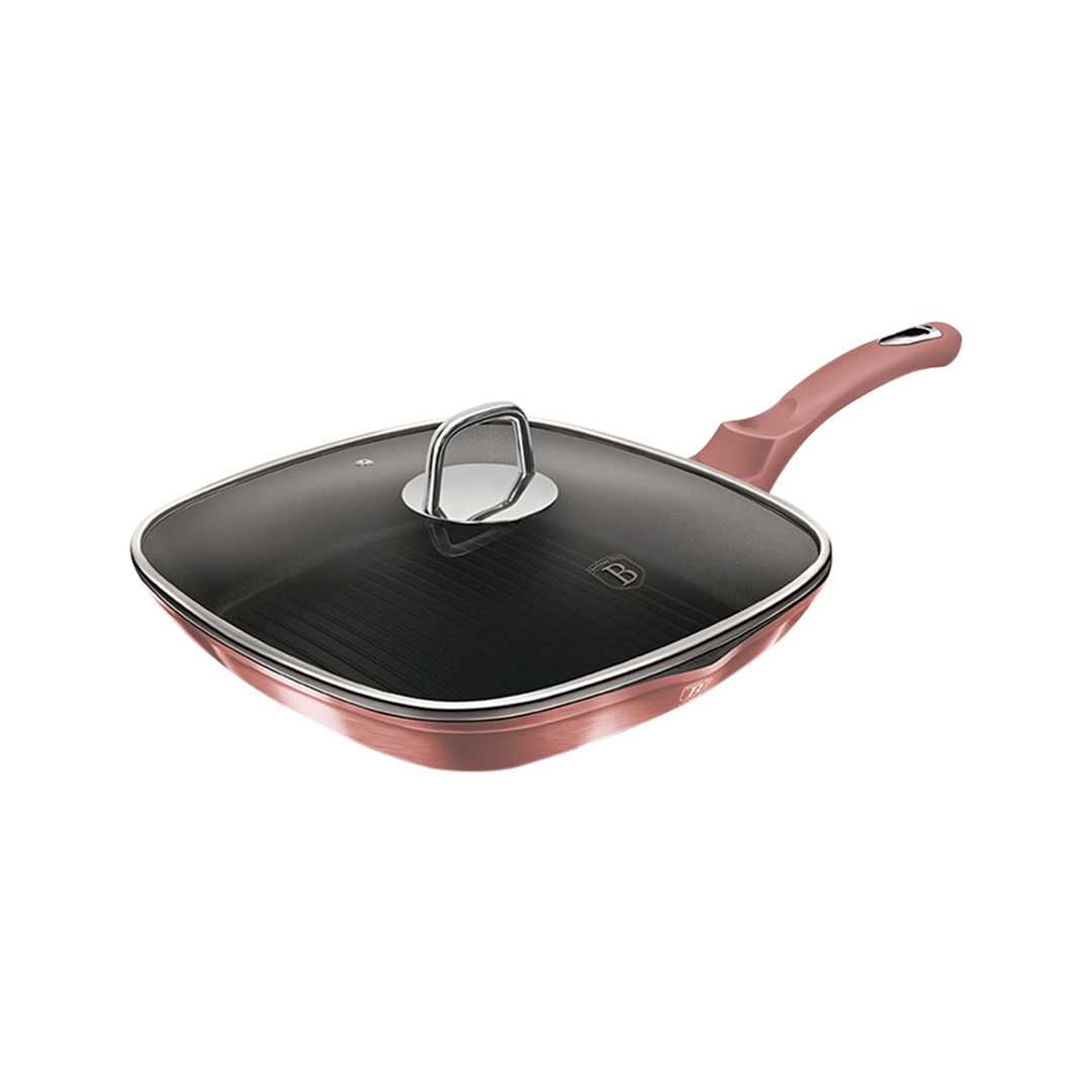 Berlingerhaus Grill Pan With Lid 28Cm I-Rose   Bh-6028 | BH/6028 | Cooking & Dining, Frying Pans & Pots |Image 1