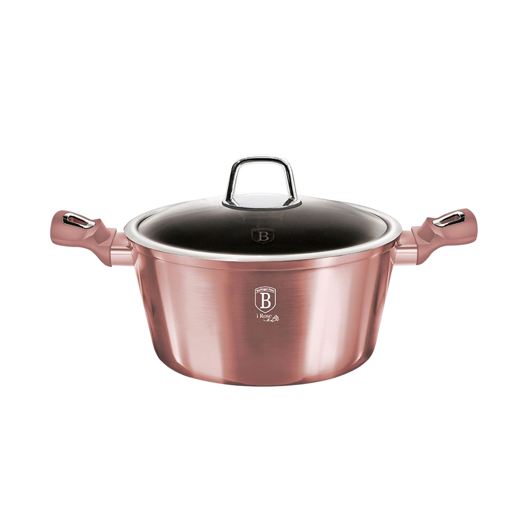 Berlingerhaus Casserole With Lid 24Cm I-Rose   Bh-6035 | BH/6035 | Cooking & Dining, Frying Pans & Pots |Image 1