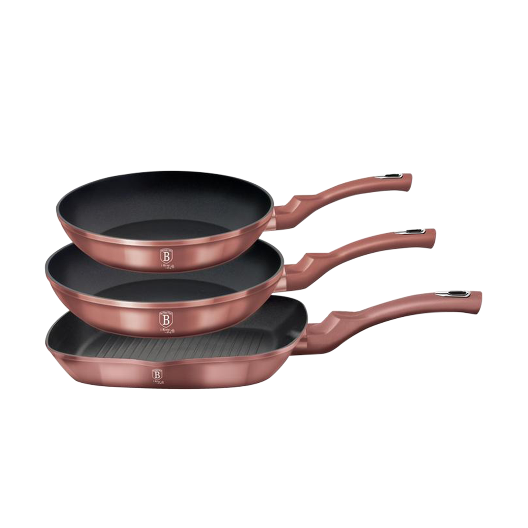 Berlingerhaus 3Pc Frypan Set I-Rose     Bh-6041F | BH/6041F | Cooking & Dining, Frying Pans & Pots |Image 1