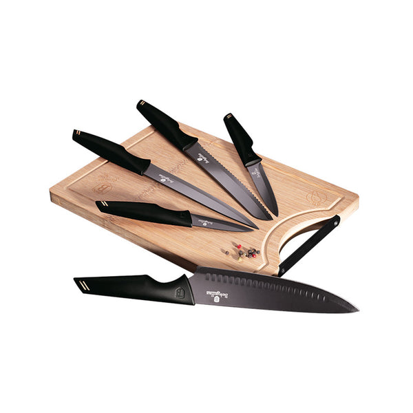 Berlingerhaus 6 Pieces Knife Set With Bamboo Cutting Board