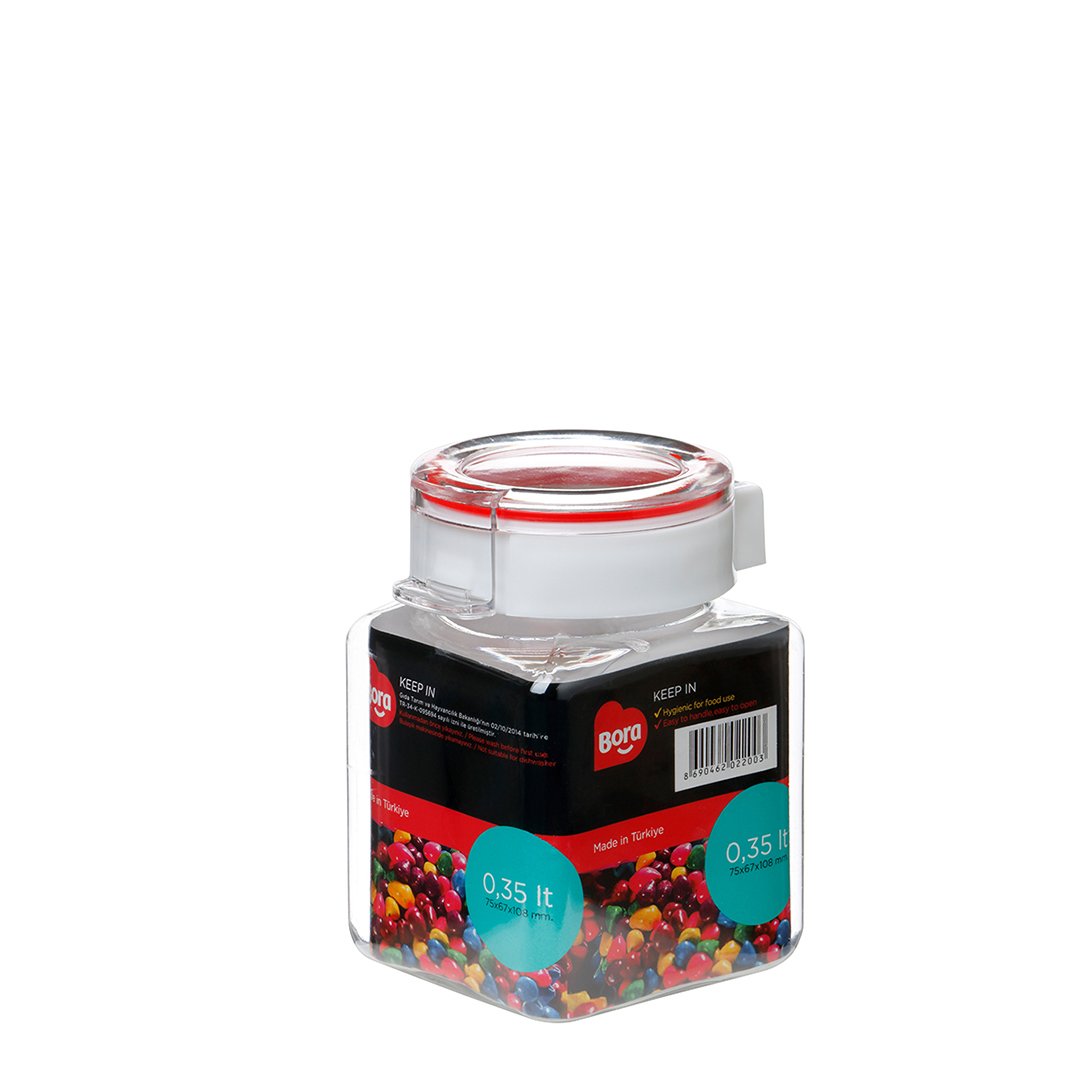 Pet Square Storage 0.35 Lt. Jar 63Mm  Bo2200 | BO2200 | Cooking & Dining | Containers & Bottles, Cooking & Dining |Image 1