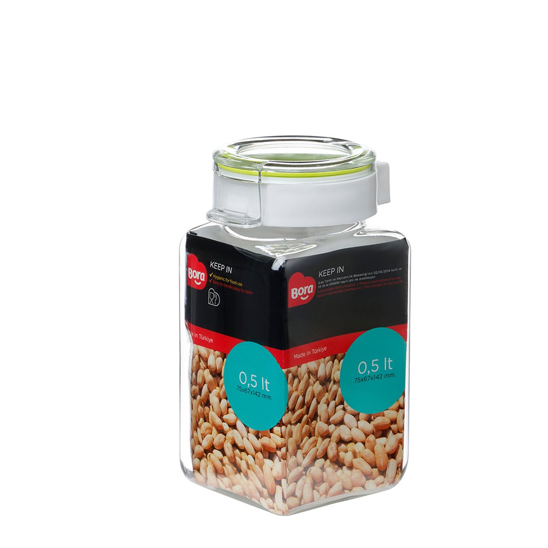 Pet Square Storage 0.50 Lt. Jar 63Mm    Bo2201 | BO2201 | Cooking & Dining | Containers & Bottles, Cooking & Dining |Image 1