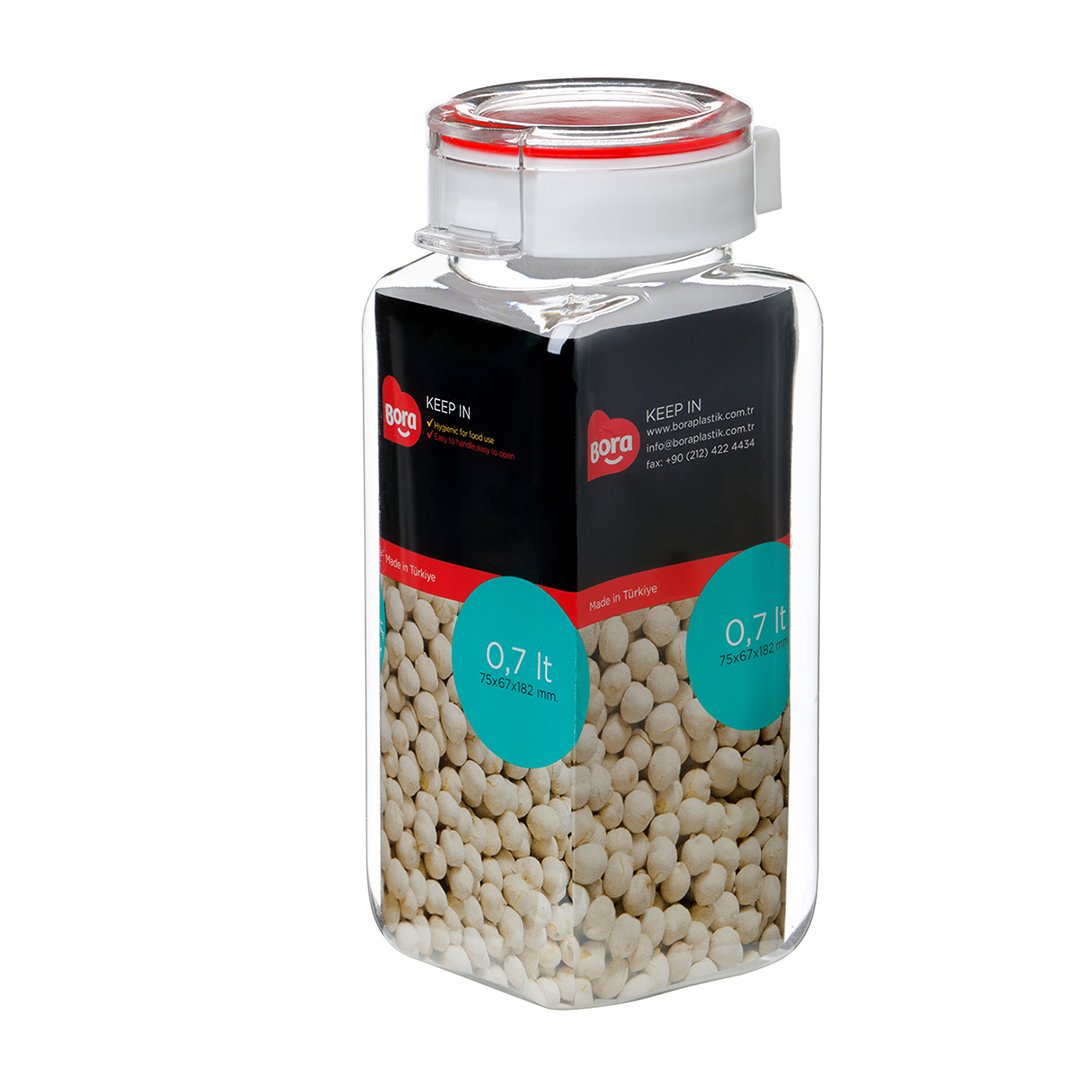 Pet Square Storage 0.70 Lt. Jar 63Mm   Bo2202 | BO2202 | Cooking & Dining | Containers & Bottles, Cooking & Dining |Image 1