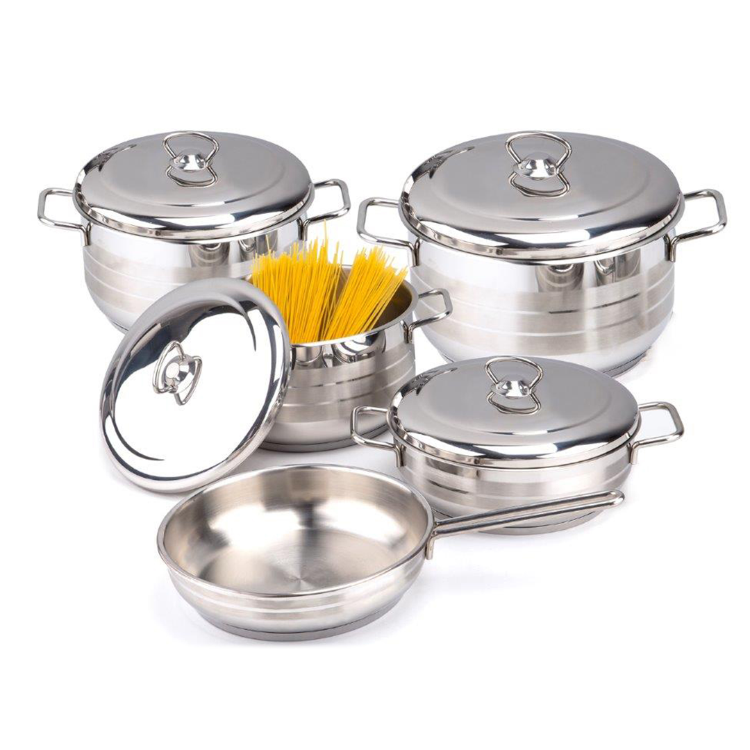 Bonera 9Pcs Stainless Steel Cookware Set Bo10451 | BO10451 | Cooking & Dining, Cookware sets, Steeliness Steel Cooking Set |Image 1