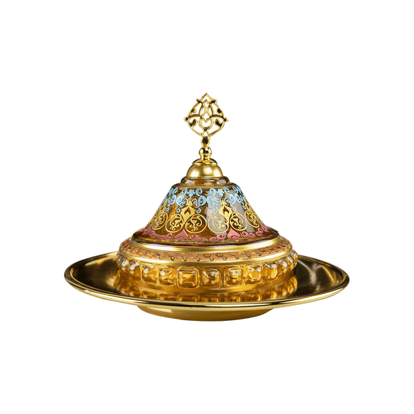 Byblos Decorated Candy Bowl With Cover      By-19221