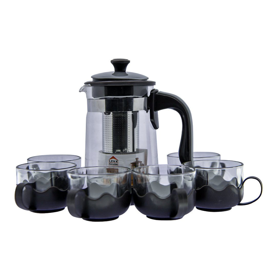 40431  7 Pcs French Press Coffee Set   Crn-0001 | CRN-0001 | Cooking & Dining | Coffee Cup, Coffee Makers, Cooking & Dining, Glassware |Image 1