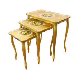 THREE TABLE SET FRENESIA ORO/AVORIO CT-400-5-3210