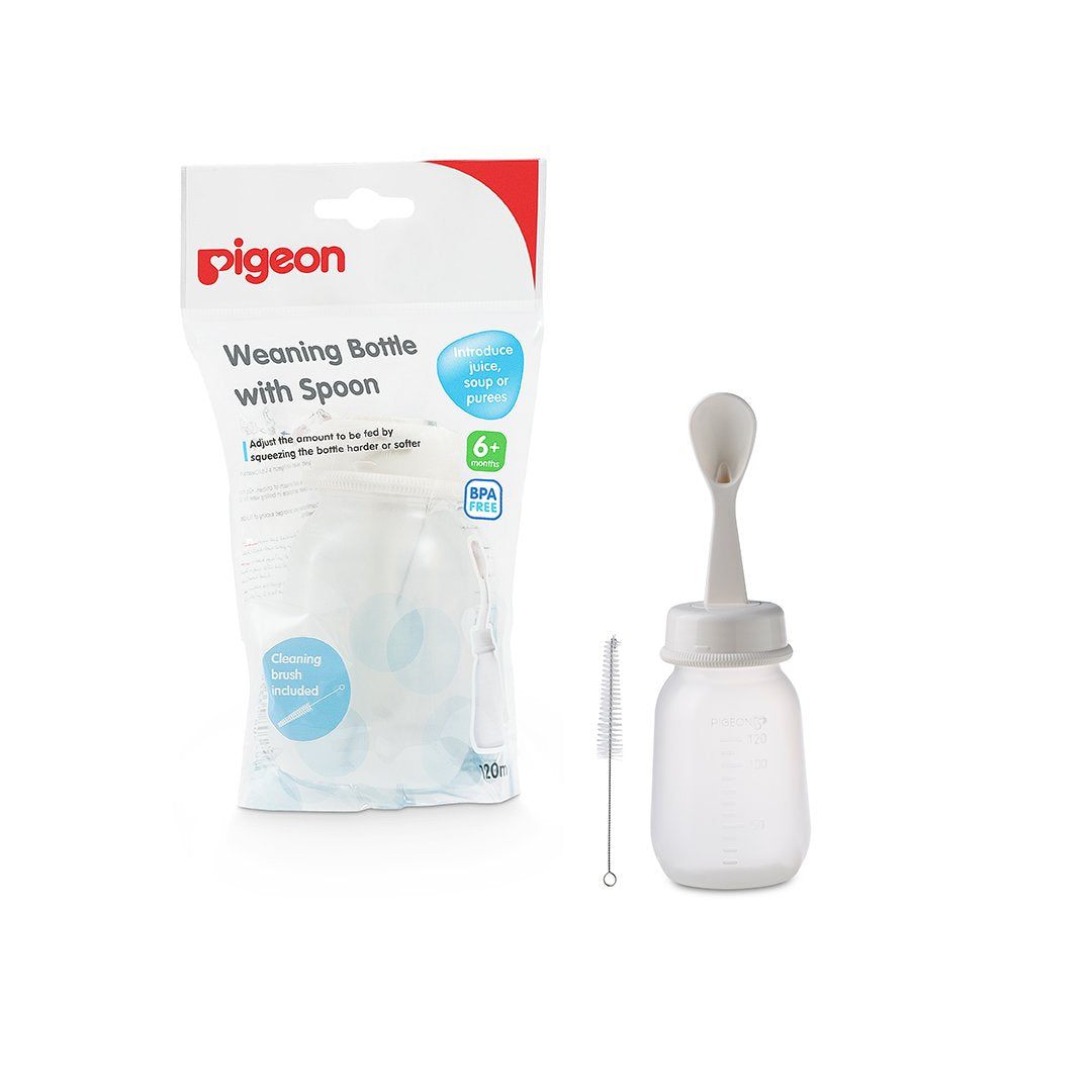 Pigeon weaning bottle hot sale with spoon 120ml