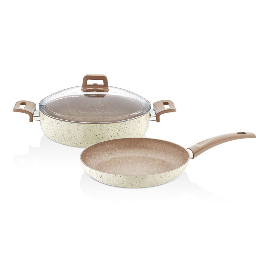 Depa-Cream 24Cm Shallow Pot Frying Pan Set De-7553 | DE-7553 | Cooking & Dining, Frying Pans & Pots |Image 1