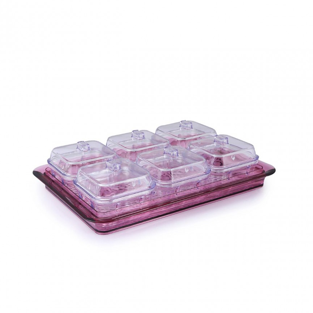 008 Plum Acrylic  6Pcs Breakfast Set   Depa-5591 | DEPA-5591 | Cooking & Dining | Containers & Bottles, Cooking & Dining |Image 1